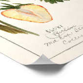 Aardbeien (Fragaria) Waterverf van vruchten Poster (Hoek)