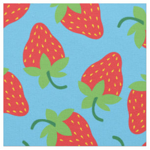 Aardbeien Fruit Cute Kinderen Voedsel Stof