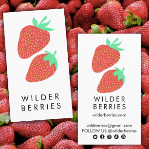 Aardbeien Fun Fruit Farmer Nutritionist Berries Visitekaartje