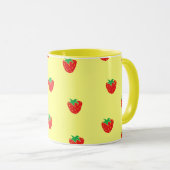 aardbeien Geel Mok (Voorkant rechts)