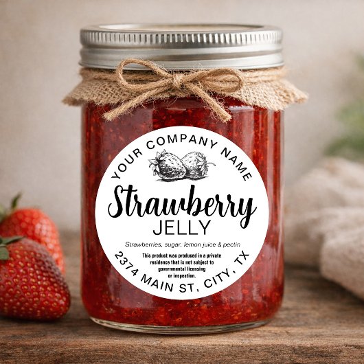Aardbeien Gelei Jam Thuisgemaakt label STRAW04rd