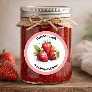 Aardbeien Gelei Jam Thuisgemaakt label STRAW05rd