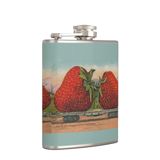 Aardbeien Giant Antiek Fruit Heupfles (Rechts)