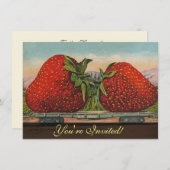 Aardbeien Giant Antiek Fruit Kaart (Voorkant / Achterkant)
