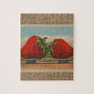 Aardbeien Giant Antiek Fruit Legpuzzel