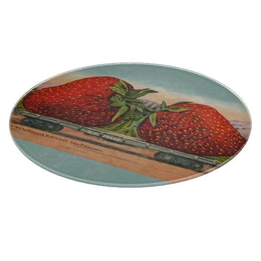 Aardbeien Giant Antiek Fruit Snijplank (Hoek)