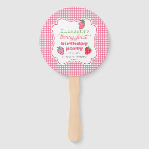 Aardbeien Girl's Berry First Birthday Party Handwaaier