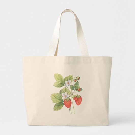 Aardbeien Grote Tote Bag (Voorkant)