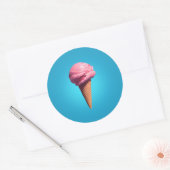 Aardbeien Ice-Cream Classic Round Sticker (Envelop)