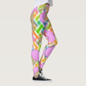 Aardbeien Ice Cream-Leggings Leggings (Rechts)