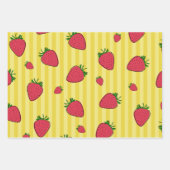 Aardbeien Illustratie Inpakpapier Vel (Voorkant 3)