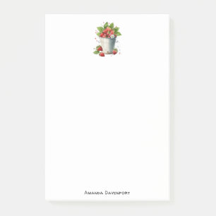 Aardbeien in een emmer post-it® notes
