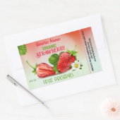 Aardbeien Inmaken Rechthoekige Sticker (Envelop)