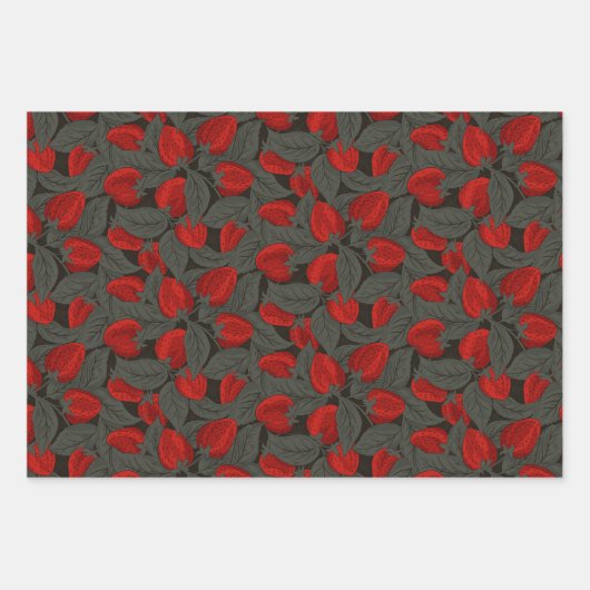 Aardbeien Inpakpapier Vel (Voorkant)