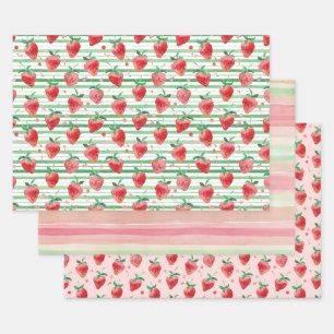 Aardbeien Inpakpapier Vel