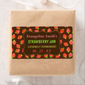 Aardbeien Jam Jar  Aangepaste aardbeien Etiket (Insitu)