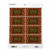 Aardbeien Jam Jar  Aangepaste aardbeien Etiket (Full Sheet)