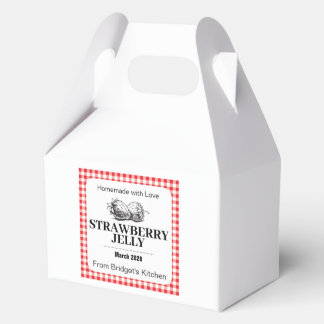 Aardbeien Jelly Jam Thuisgemaakte label STRAW04sqb Bedankdoosjes