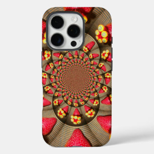Aardbeien Kaleidoscoop Kleurrijk Rood Delight Ku iPhone 16 Pro Hoesje