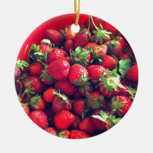Aardbeien Keramisch Ornament