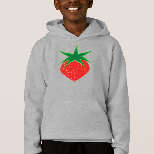 Aardbeien Kinder Unisex Pullover Hoodie (Voorkant)