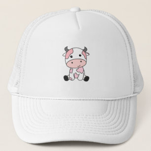 Aardbeien Koe Cute Pink Strawberry Koe Kawaii Trucker Pet