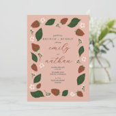 Aardbeien Koppels Huwelijk Brunch Douche Kaart (Staand voorkant)