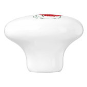 aardbeien kruisstaarten keramische knop (Zijkant)