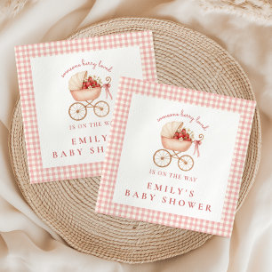Aardbeien Lieve Meisjes Baby Shower Servet