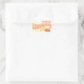 Aardbeien limonade ronde sticker (Tas)