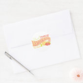 Aardbeien limonade ronde sticker (Envelop)