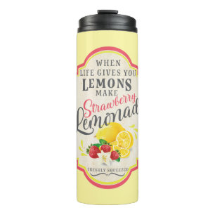 Aardbeien limonade thermosbeker