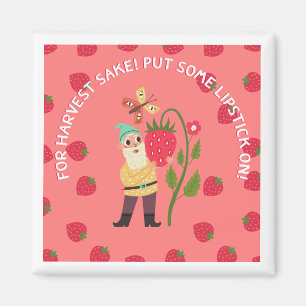 Aardbeien Lipstick magnet Magneet