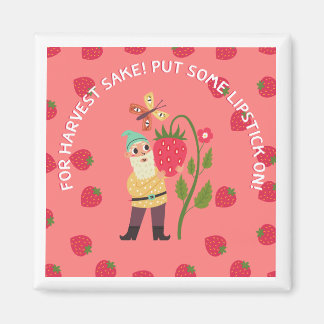 Aardbeien Lipstick magnet Magneet