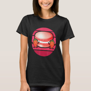 Aardbeien Macaroon Framboise Macaron Bakkerij Sna T-shirt