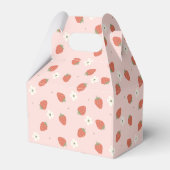 Aardbeien Meisjes Berry Eerste Verjaardagsfeest | Bedankdoosjes (Achterkant)