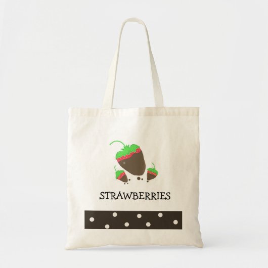 Aardbeien met chocolade tote bag (Voorkant)