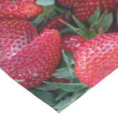 Aardbeien met groene bladeren korte tafelloper (Hoek)