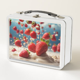Aardbeien Metalen Lunchbox