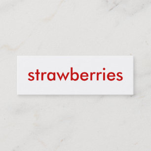 aardbeien mini visitekaartje