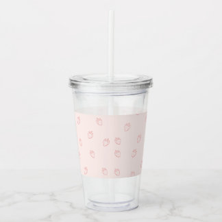 Aardbeien Minimalisme Acryl Drinkbeker