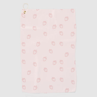 Aardbeien Minimalisme Golfhanddoek