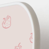 Aardbeien Minimalisme Pickleball Paddle (Links Detail)
