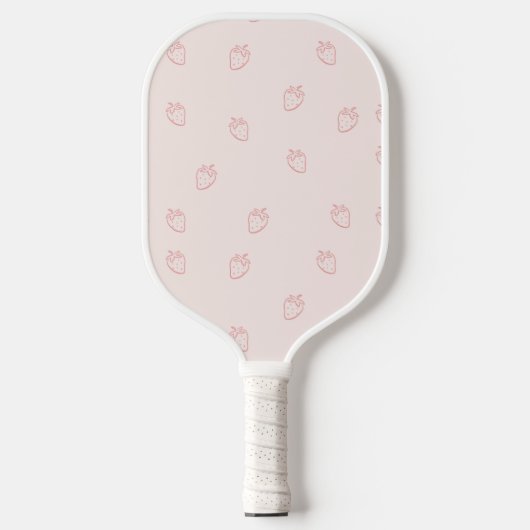 Aardbeien Minimalisme Pickleball Paddle (Voorkant)