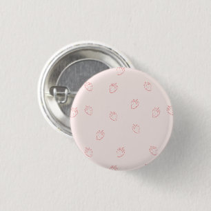 Aardbeien Minimalisme Ronde Button 3,2 Cm