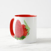 Aardbeien op wit mok (Voorkant links)