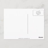 Aardbeien op zwart over witte PCA Briefkaart (Achterkant)