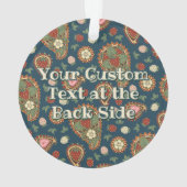 Aardbeien Paisley Pattern Ornament (achterkant)