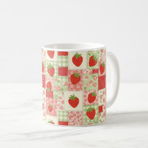 Aardbeien Patchwork Picknick (4) Koffiemok