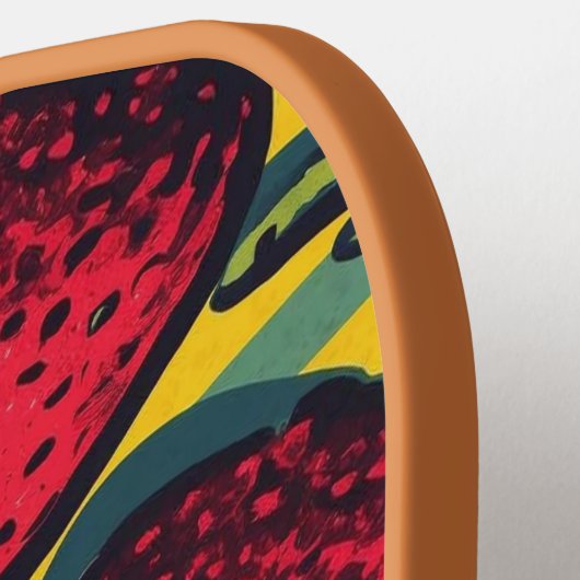 Aardbeien Pattern Fruitarian Berry aardbeien F Pickleball Paddle (Links Detail)